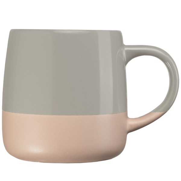 Atlas Ceramic Colour Block Mug - 445 ml - Grey / Silkscreen