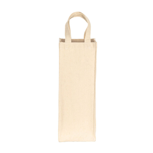 Single Bottle Carrier Bag Made Of 250 G/M2 Recycled Cotton