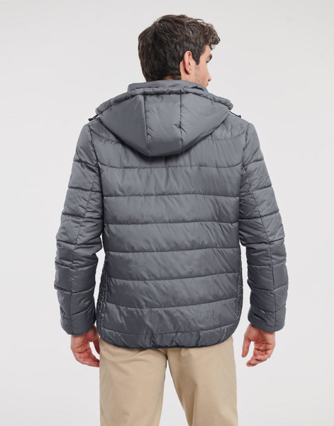Men's Hooded Nano Jacket - Black / 4XL