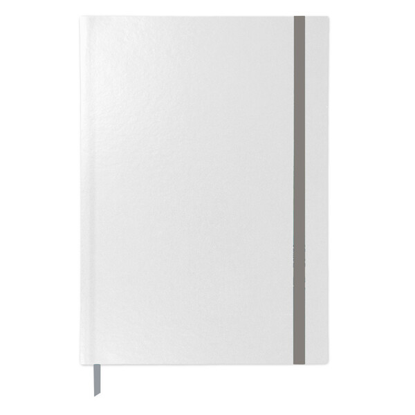 A5 paper hard cover notebook with your design printed sheets - Mist Grey / Light Cool Gray