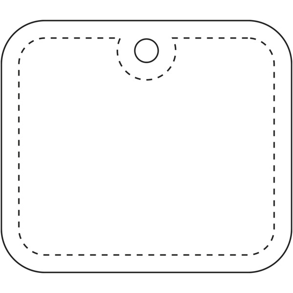 Gancio rettangolare XL in PVC catarifrangente con catenella RFX™ - Bianco
