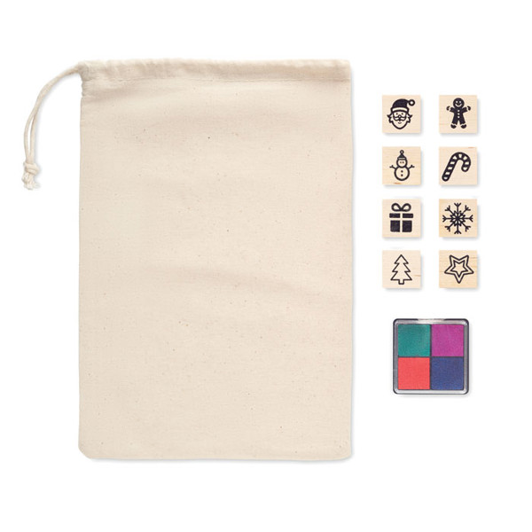 Set de 8 tampons  en bois Stampie