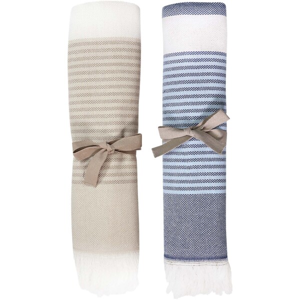 Telo fouta 100 x 180 cm Citizen Green Seabeach - Beige