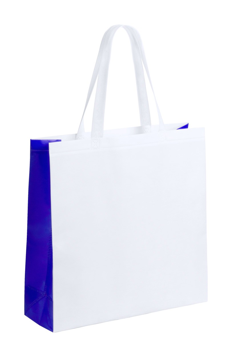 Shopping Bag Decal - White / Blue