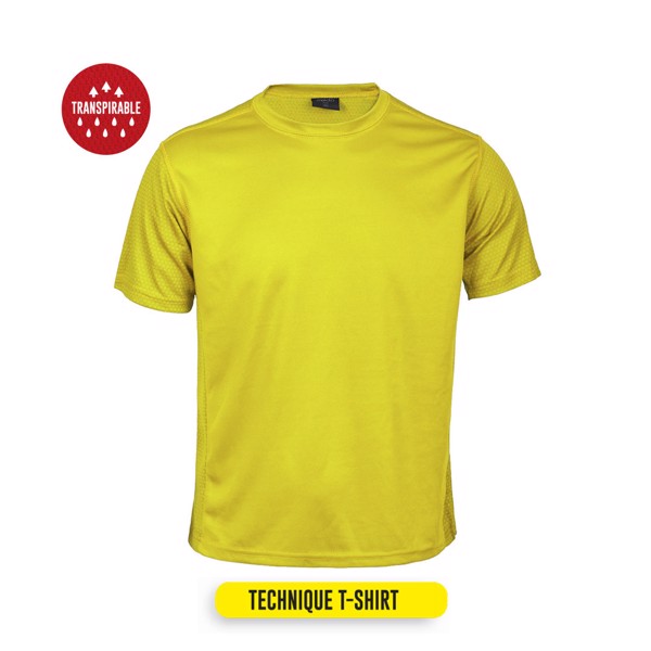 Camiseta Adulto Tecnic Rox - Amarillo Fluor / M
