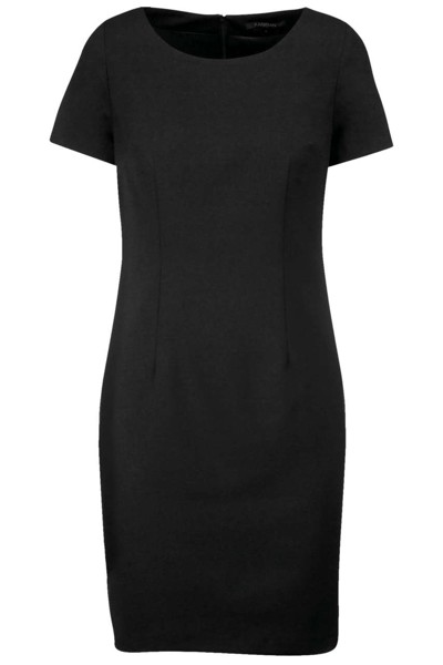Short-Sleeved Dress - Black / 36