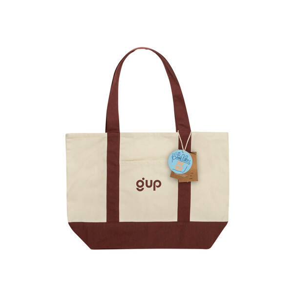 SHOP LOCAL AWARE™ taška z recyklovanej bavlny, 350 GSM - Vínovo Červená