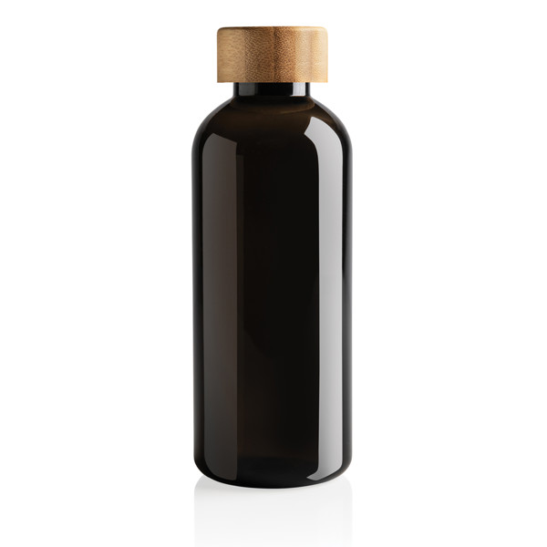 RCS RPET bottle with bamboo lid - Black