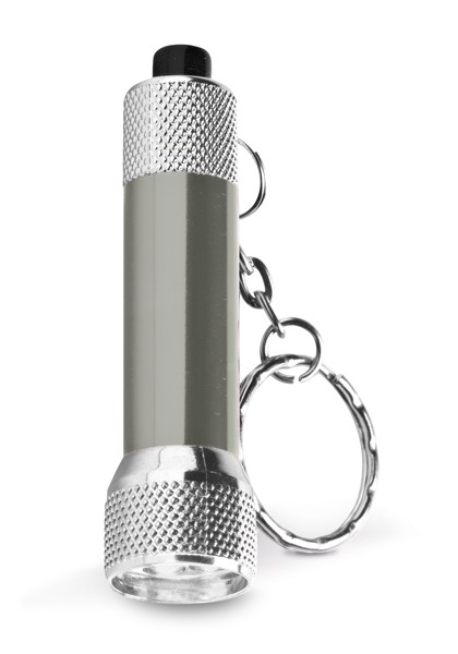 LERGAN. Aluminium keyring with a 3 LED flashlight - Gun Metal