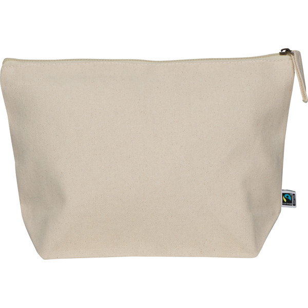 Fairtrade cotton toiletry bag HENRYK - Beige
