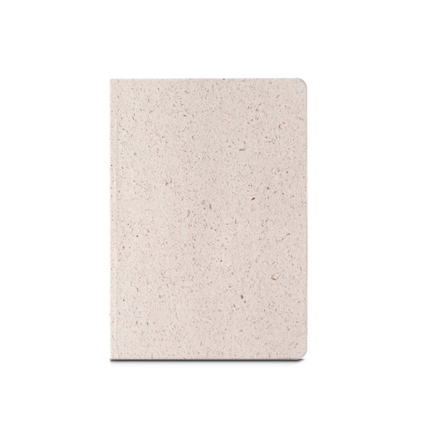 ORGANIC SEMI-RIGID. Bloco de notas A5 com capa semi-rígida fabricada a partir de matéria orgânica de elefante (80%)
