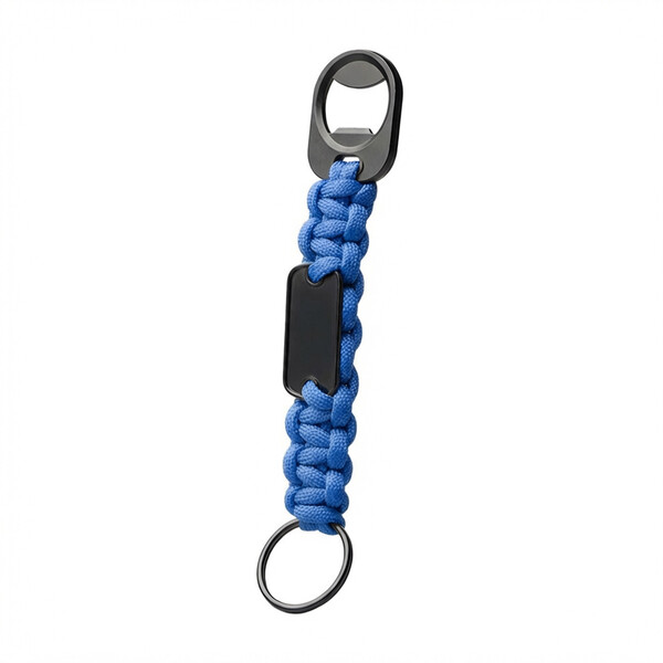 BRAID - BND1553 - RPET Porte-clés tressé avec décapsuleur
