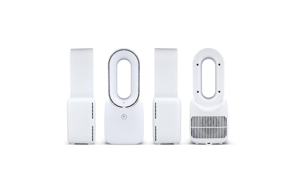 InSideOut Bladeless Soft Wind Fan Brislux with LED Light - White