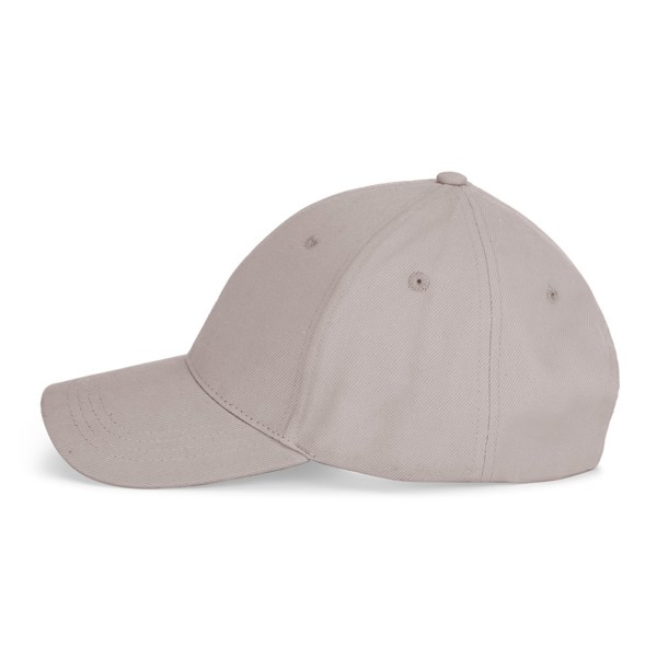 NATHAN. Čepice ze 100% bavlny (260 g/m²) se 6 panely - Světle Šedá