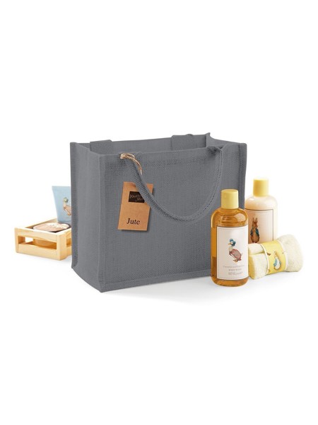 Jute Mini Gift Bag - Graphite Grey / Graphite Grey