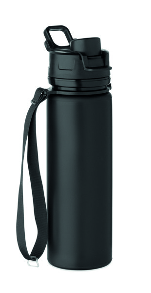 Foldable silicone sports bottle Lett - Black