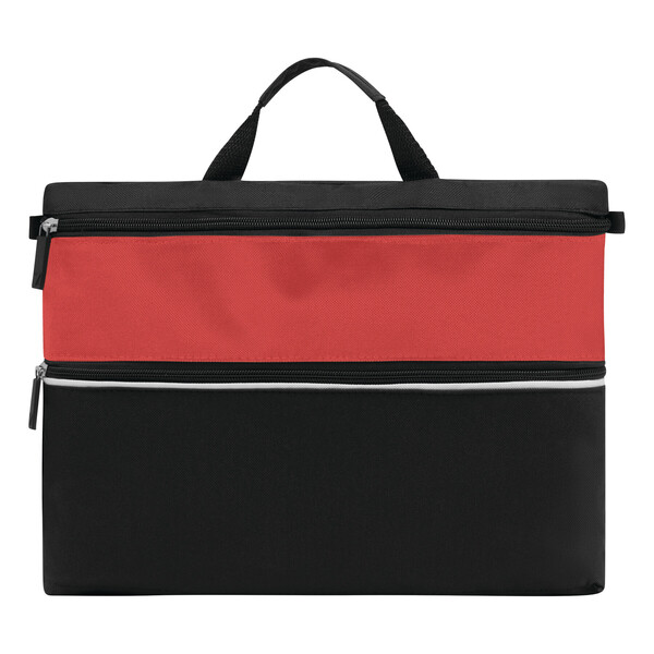 Document Bag File - Black / Red