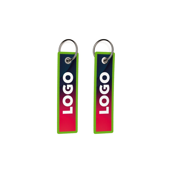 Full colour printed key tag - Lime Green