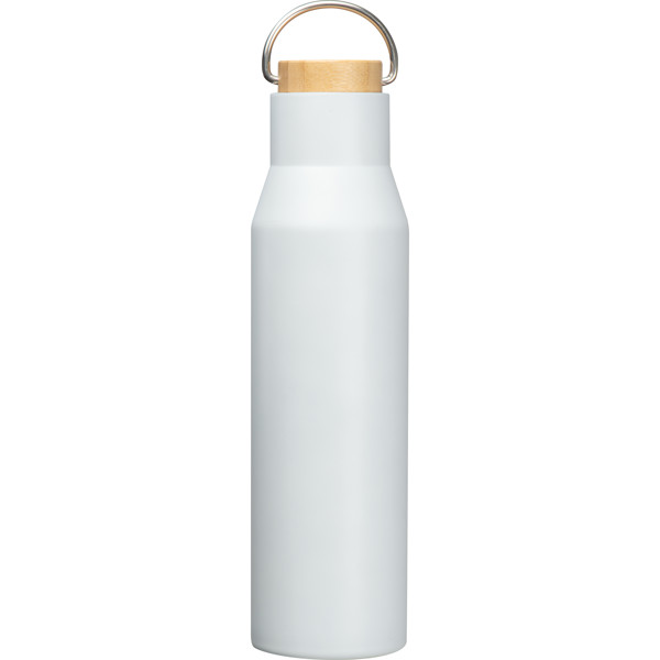 Drinking bottle made from recycled stainless steel MIRELLA - White