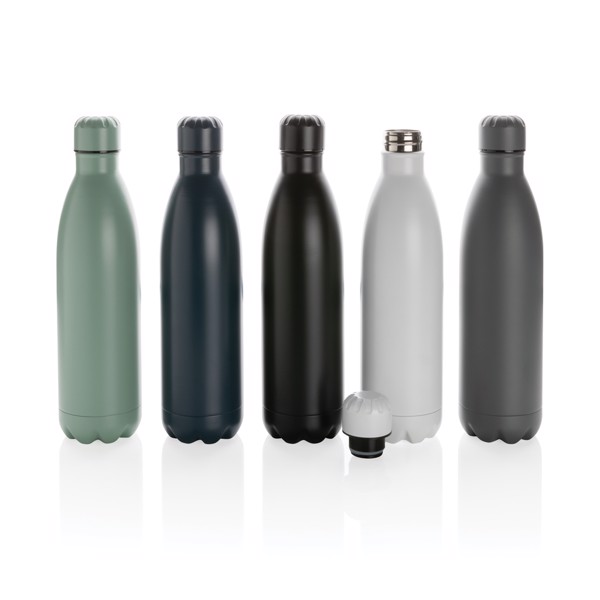 Solid colour vacuum stainless steel bottle 750ml - Black
