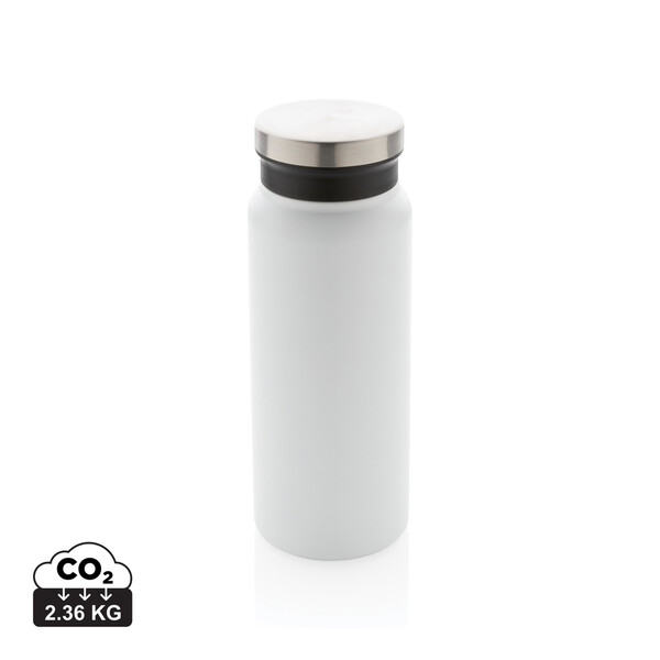 RCS gerecycled roestvrijstalen vacuümfles 600ML - Wit