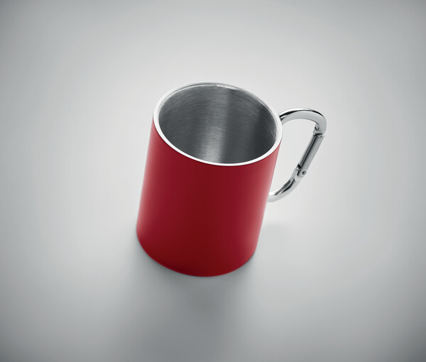 Dvojstěnný kovový hrnek 300 ml Trumba - Červená