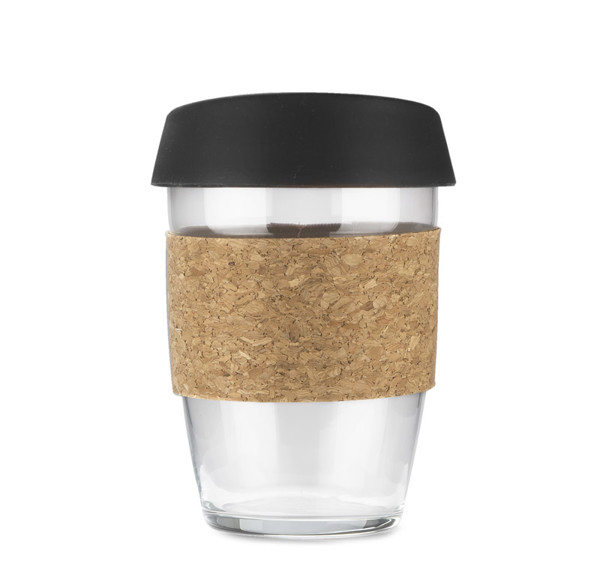 Glass mug SKLO 380 ml - black