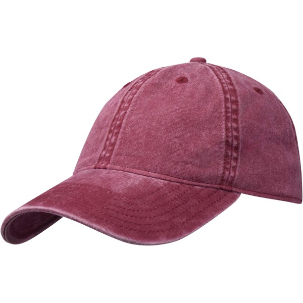 Grafton 6 panel 270 g/m² washed cap - Burgundy