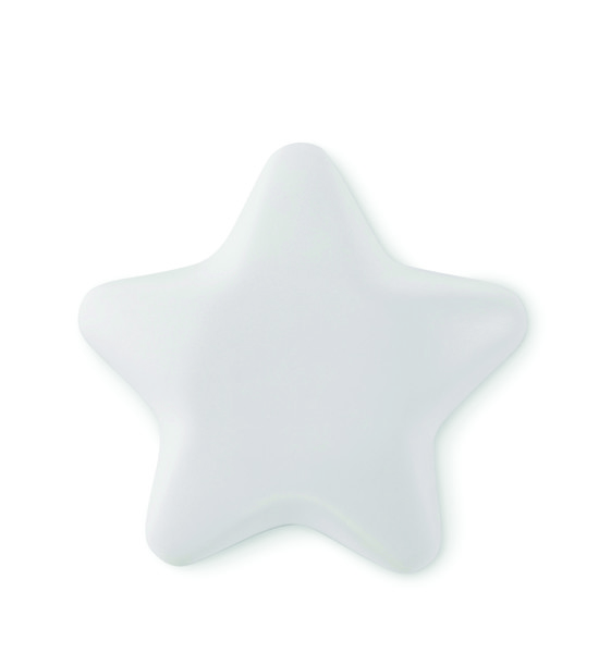 Starly antistresna zvezda PU pena, 78x78 mm - Bela