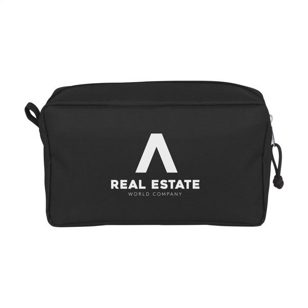 Stacey GRS RPET toiletry bag - Black