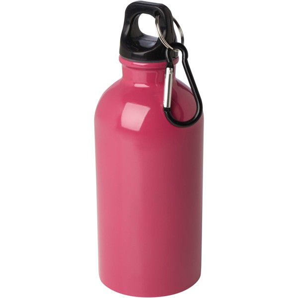 Borraccia da 400 ml in acciaio inossidabile certificato RCS a parete singola con moschettone Oregon - Magenta