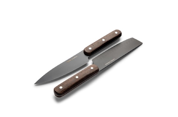 Orrefors Jernverk set of 2 knives, black &amp; wood - Black