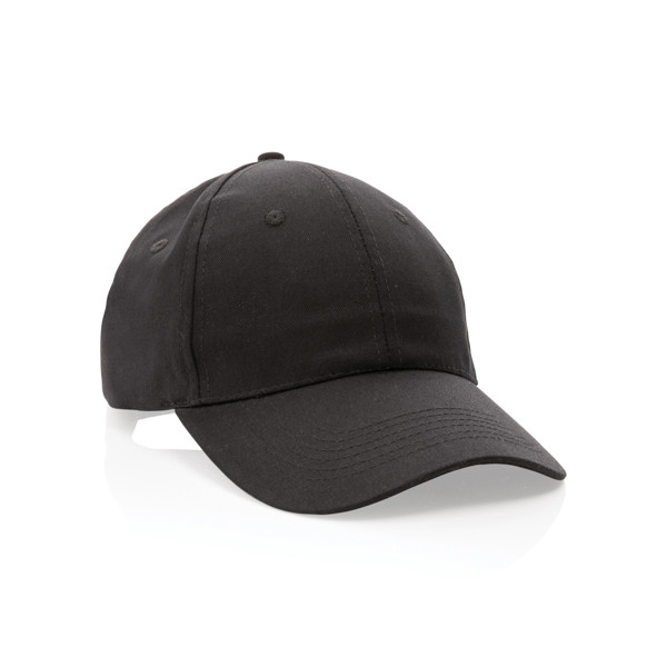 6 dílná kšiltovka Impact ze 190g recyklované bavlny AWARE™ - Černá