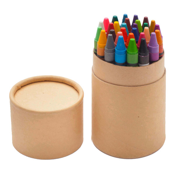 30 wax crayon set in tube