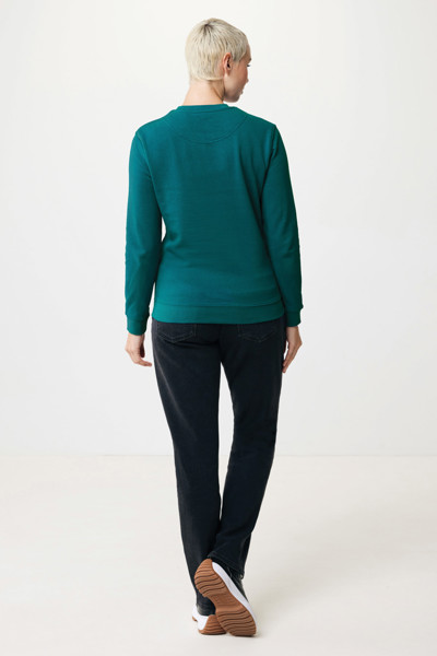 Sweater à col rond en coton recyclé Iqoniq Zion - Verdigris / XXS