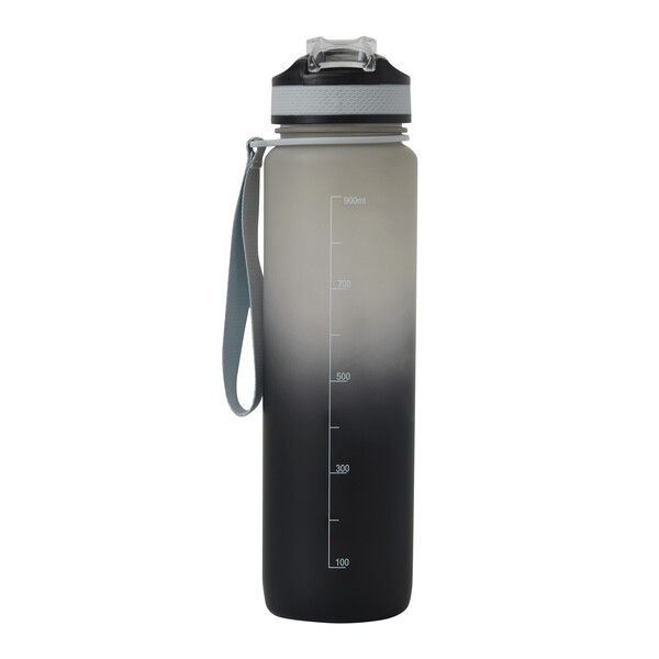 Sports Water Bottle Hydro Level - Black / Grey