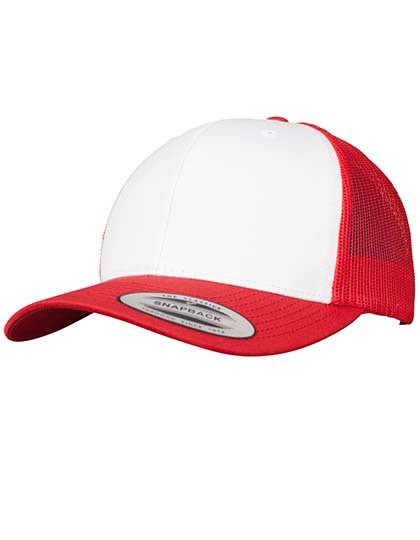 Retro Trucker Colored Front - Red / White / Red / One Size