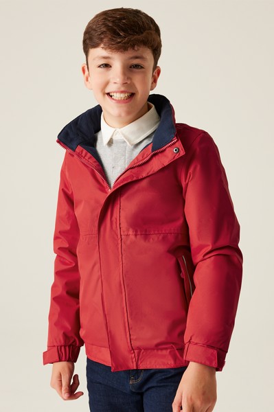 Kids Dover - Fleece Lined Jacket - Classic Red / Navy / 3/4