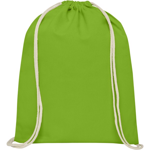 Zaino con cordoncino Oregon in cotone da 140 g/m² - 5L - Lime