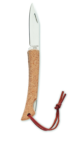 Foldable knife with cork Bladekork