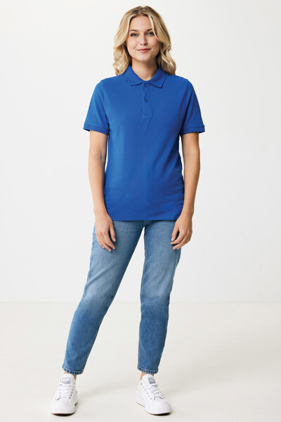 Polo en coton piqué et recyclé IQONIQ Yosemite - Bleu Royal / XXXL