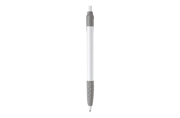 Cosmo ball pen rubber grip HC - White / Silver