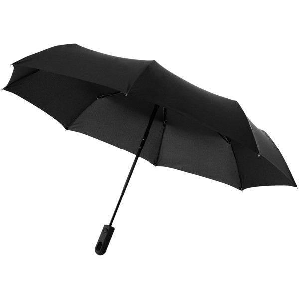 Trav 21.5" foldable auto open/close umbrella - Solid Black