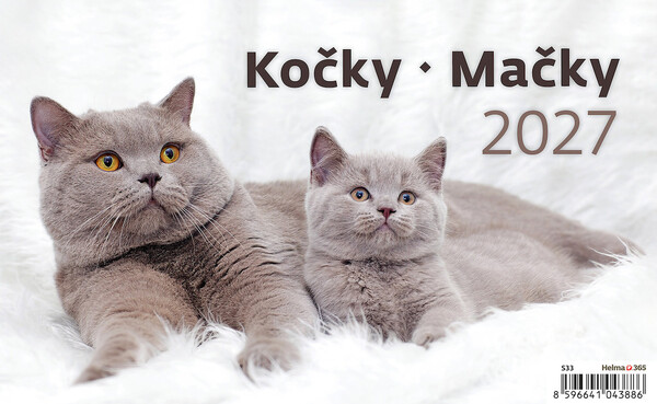Stolní kalendář Kočky 2027