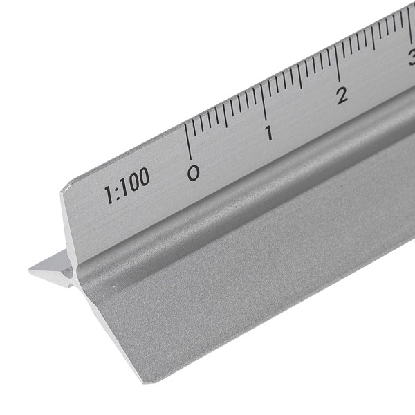 Aluminium 30 cm triangle-shaped ruler Tavi