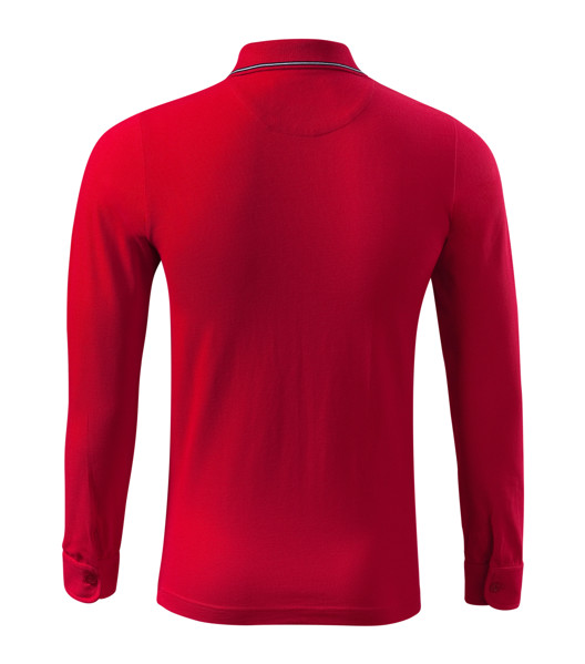 Polokošile Pánská Malfini Premium® Contrast Stripe Ls - Formula Red / S