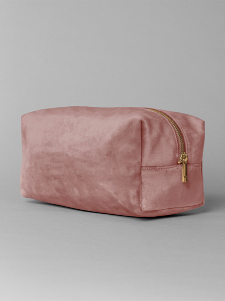 Velvet Toiletry/Accessory Case - Rose Quartz