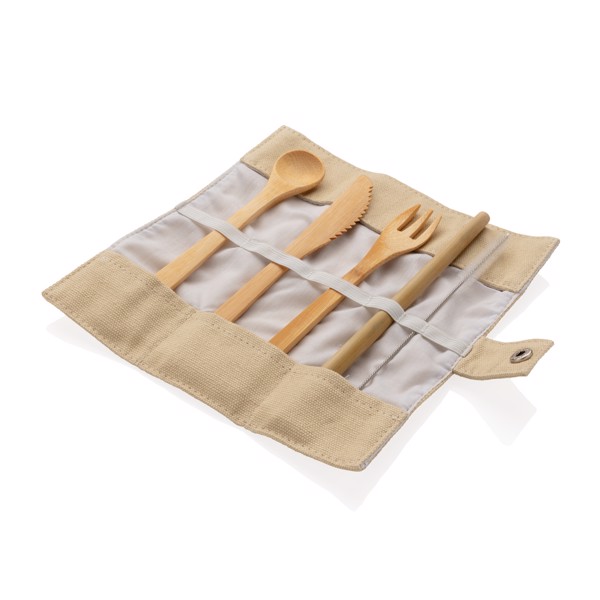 XD - Reusable bamboo travel cutlery set