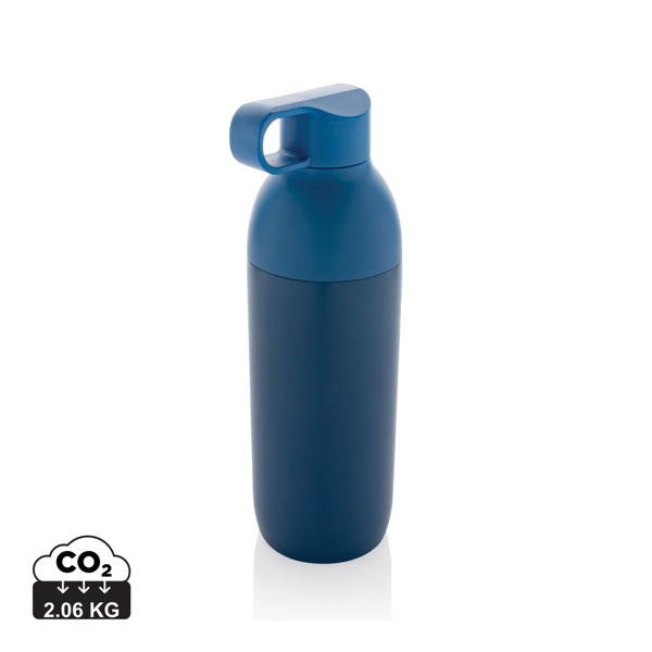 Bouteille iso 540ml en acier inoxydable recyclée Flow RCS - Bleu