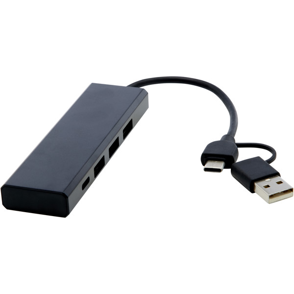 Rise USB 2.0 Hub aus recyceltem RCS Aluminium